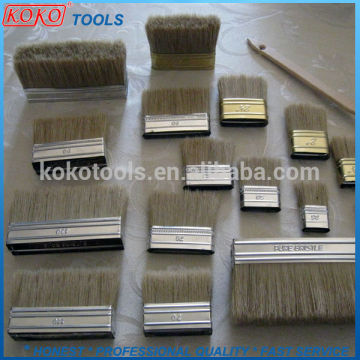 Different sizes metal ferrule pure bristles paint brush head