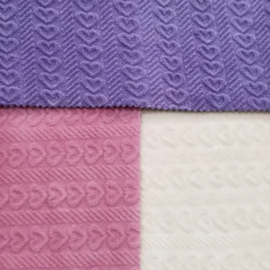 Heart Jade Fox Fleece Jacquard Flannel