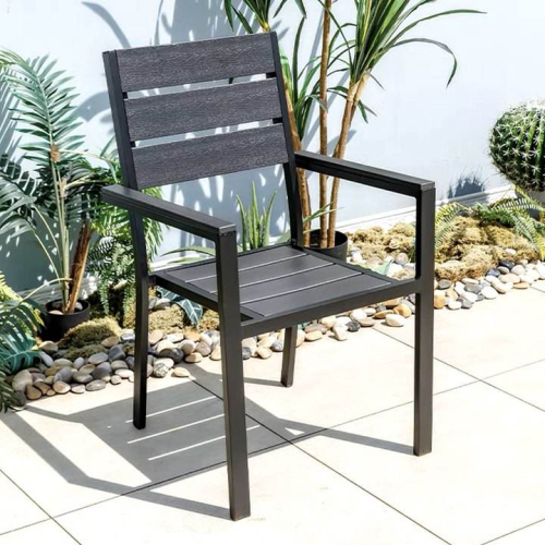Modern Aluminum Slatted Outdoor Chair