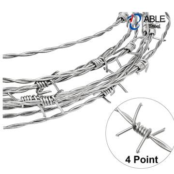 High Tensile Galvanized Barbed Wire For Cattle Fencing