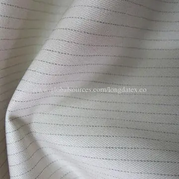 Flame-retardant fabric, carbon fibre stripe, 150D*16S/147*86, 210gsm, 58"