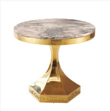 Nesting Wooden Coffee Table with River Stainless Steel Dining Tray