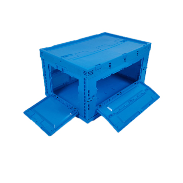 Warehouse stackable folding plastic box