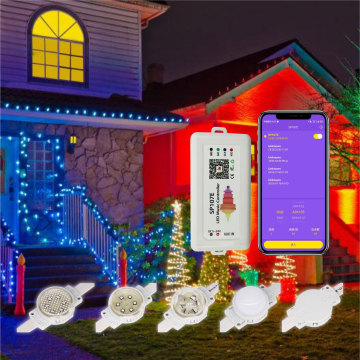 DMX512 24V RGB LED المناظر الطبيعية في الهواء الطلق مصابيح عيد الميلاد