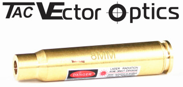 TAC Vector Optics 8mm Cartridge Style Red Laser Bore Sight Brass w/ Instruction