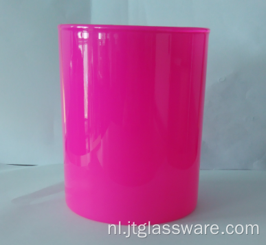 Kleur glazen cilinder opslagcontainer