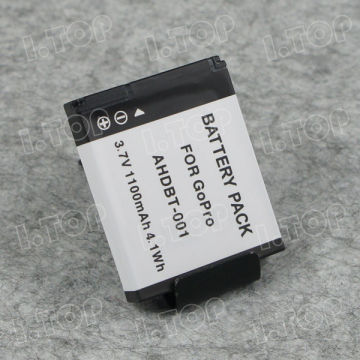 3.7V 1100mAh,High quality battery pack for Gopro AHDBT-001 replacements, Made in china