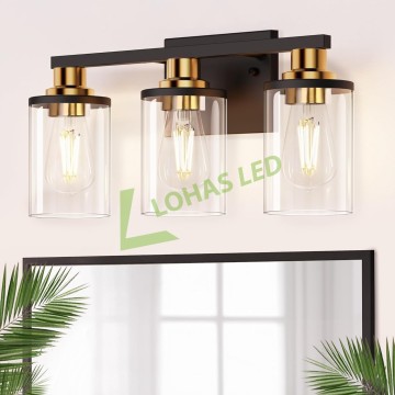 Lohas Luxus 3-Licht-Glas-Badezimmerleuchten