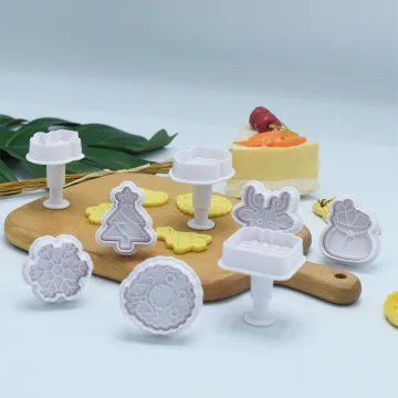 Wholesale Christmas Biscuit Plunger Mold - DIY Plastic Cake Molds 3D Shape