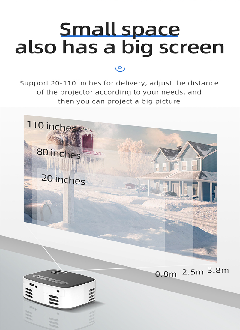 mini portable projector with rechargeable battery