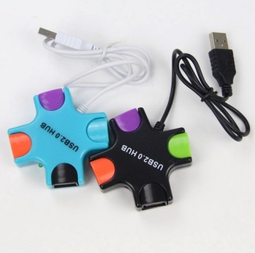 Cross Shape Four Ports USB 2.0 Hub