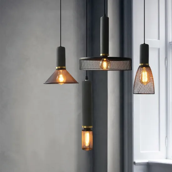 Wholesale Industrial Gray Cement Concrete LED Hanging Light for Home
