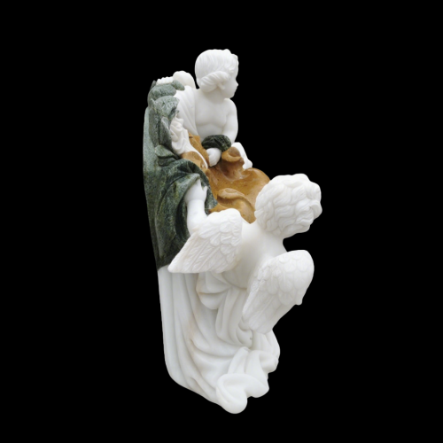 커스텀 라이프 크기 대리석 천사 조각상 손으로 조각