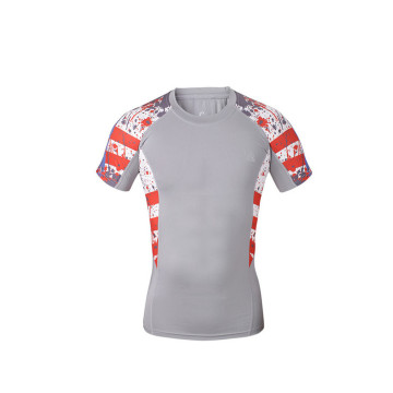 Custom men compression rash guard sublimation shirt