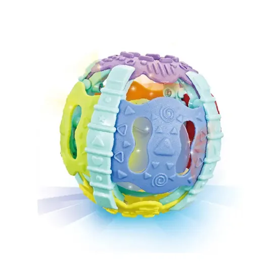 Wholesale Silicone Baby Comforter Toy - Soft Rubber Rattle Ball with Light and Music