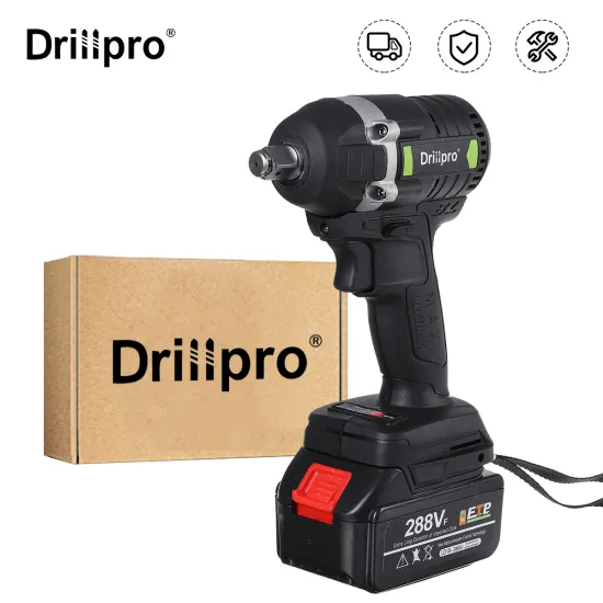 288VF Brushless Cordless Electric Impact Wrench 1/2 inch Power Tools with 19800mAh Li-ion Battery Sleeve for Makita Battery