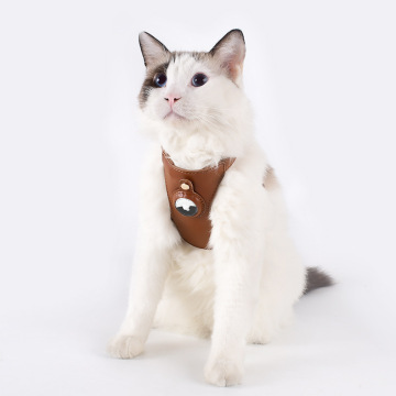 Mofesipi Pet Vest Cat Uprząż wiązka linowa Zestaw Pies Pięć Góra klatki piersiowej Silna smycz wytrzymałości do treningu z akcesoriami Airtag