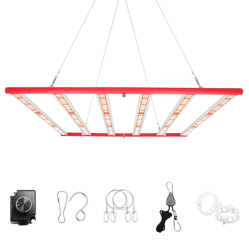 Luz de cultivo LED Fodable de aluminio de 600w