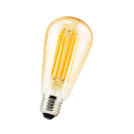ST64 Amber E27 warm white 12w led filament bulb
