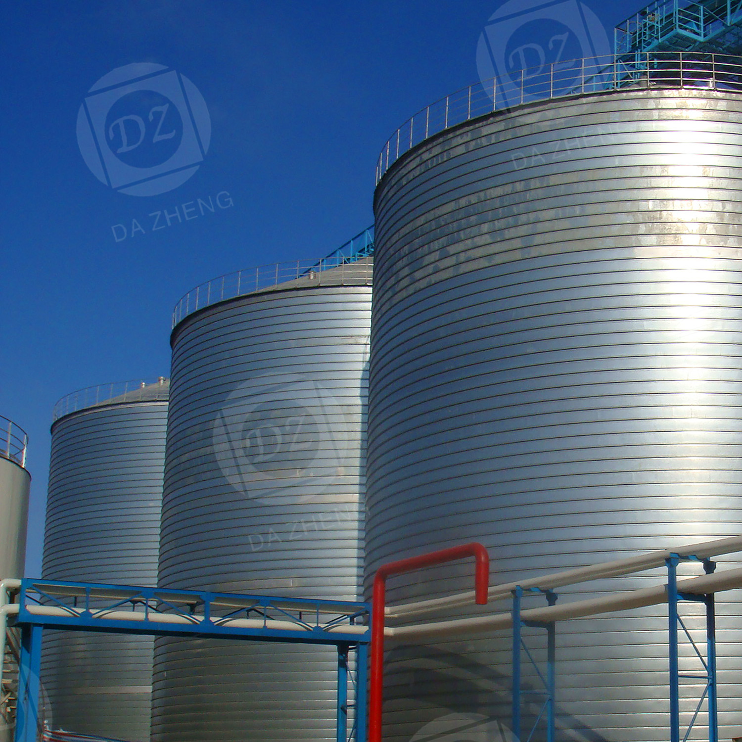Steel plate silo for broiler feed turnover