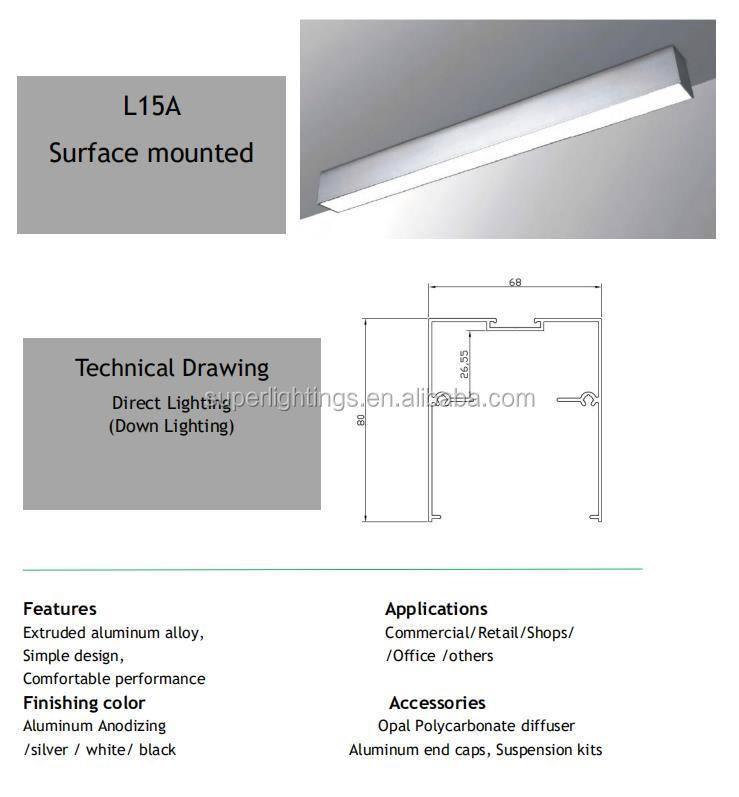 L15a Led Linear Lighting Diffusers For Office Ceilings, High Quality ...