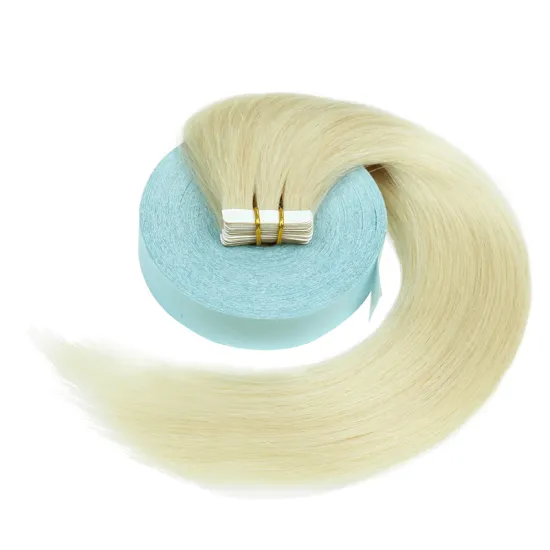 Color 613 Light Blonde Tape in Remy Human Hair Extensions