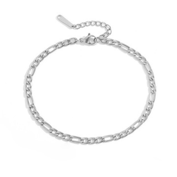Stainless Steel Figaro Chain Anklets for Men and Women - Hip Hop Punk Style