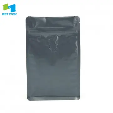 250g Matte Black Coffee Zipper Pouch