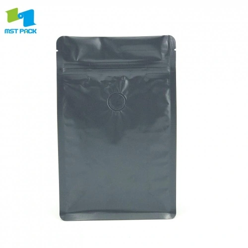 100% Biodegradable Compostable Foil Lined Flat Bottom Pouch Coffee Bags  China Manufacturer