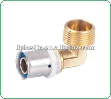 HPB58-3 brass press fitting elbow for manifold pex-al-pex pipe