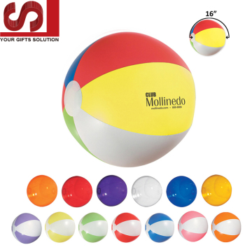 Custom Logo 16 -Zoll -aufblasbare Strandbälle - Erschwingliche PVC -Strandspielzeug