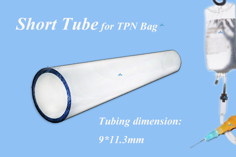 Short tube for TPN bag