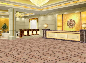 American Red Cherry Parquet Floor for Hotel Lobby