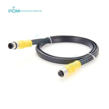 AS Interface Extension Cable for Modbus Field Bus IoT Motion Control: M12 to M12 4 Pin Actuator Sensor Connection