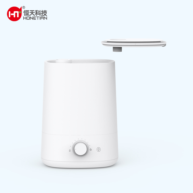 HONETIAN knob control night light 4.5L capacity large mist output custom colors plastics indoor top fill humidifier