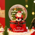 Santa Snowman Music Box Crystal Ball Resin Ornament