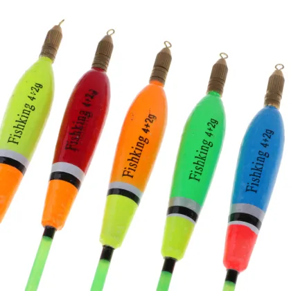 5Pcs Fishing Float Set High Sensitivity Copper Head Fishing Buoy Fish Bobbers Fishhook Fishing Terminal Tackle