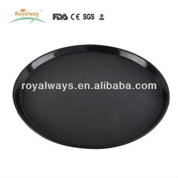 Practical black plastic fast food trays