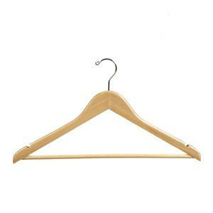 Natural Wooden Skirt Hanger With Wood Bar