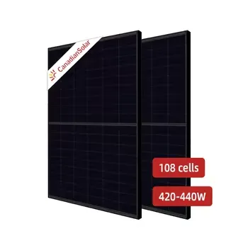 Canadian HiKu6 All-Black Solar Panels 425W to 450W for Home Use