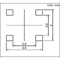 Interruttore a montaggio superficiale da 0,4 (H) mm