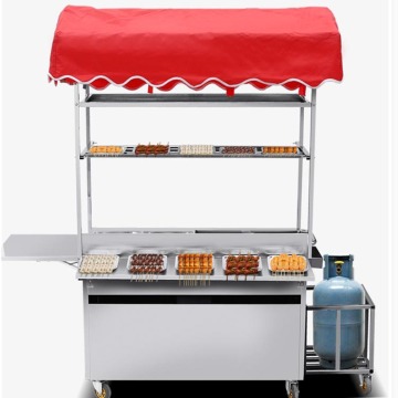 Multi-Functional Fried Snack Cart: Hot Dog and Hand-Pushed Snack Cart
