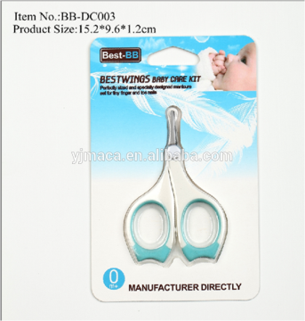 hot sell good quality plastic cute mini safety eco-friendly material baby nail scissors