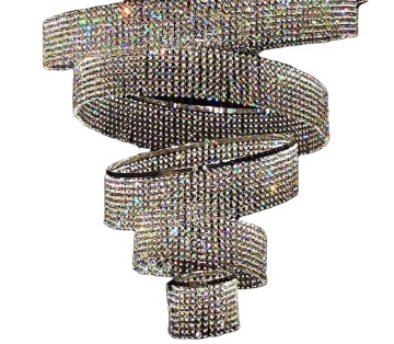 Modern Spiral Crystal Ring LED Chandelier