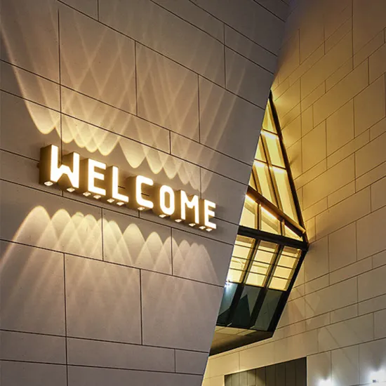 Custom Business Acrylic Signs with LED Wall Light