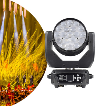 19x15W RGBW 4-in-1 Zoom Wash Light LED Moving Head