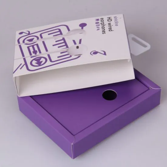 Custom Bluetooth Wired Earphone Drawer Box with Hanger