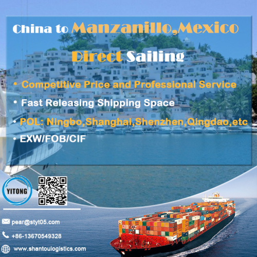 Frete marítimo de Ningbo para Manzanillo México