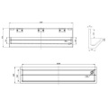 wastafel scrub yang dipasang di dinding stainless steel