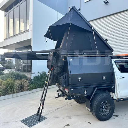 SNDN Outdoor Car Roof Tent Aluminum Shell Triangle Roof Top Tent